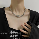 Black Cuban Chain Medusa Snake Necklace