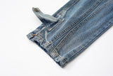 Multi-pocket Retro Ankle Zipper Denim Pants