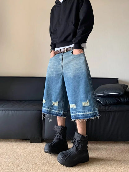 Y2k Ripped Washed Jorts