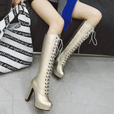 Party Style Knee Platform High Heels Boots
