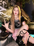 Y2K Kitty Underground Skirt & Top