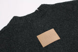 Retro Grunge Distressed Knit Half Zipper Sweater
