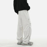 Fashionable Plain Genderless Cargo Pants