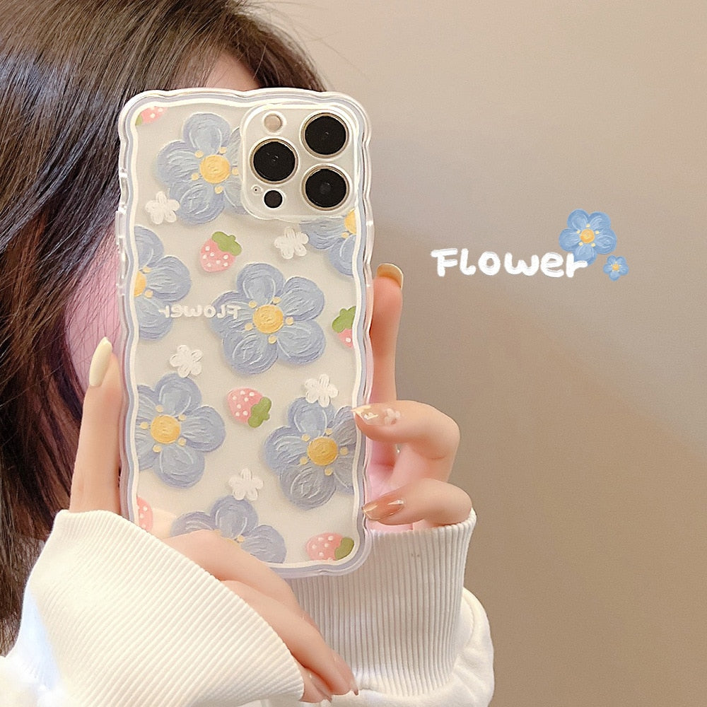 Flowers & Strawberries iPhone Case