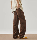 Streetwear Maillard Brown Boyfriend Denim Jeans