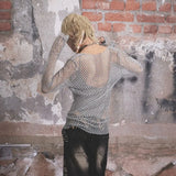 Vintage Grunge Distressed Knit Top