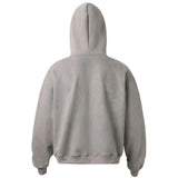 Breathable Suede Multi Zipper Hooded Sweatshirt