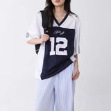 American Style Retro Loose Fit Sports T-Shirt