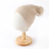 Cashmere Knitted Solid Beanie