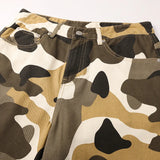 Men Flattering Camouflage Denim Cargo Short