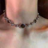 Vintage Brown Beaded Aesthetic Necklace