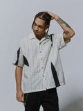 Men Retro Plaid Loose Comfort Lapel Shirt