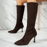 Elegant Toe Stretch Thin High Heels Boots