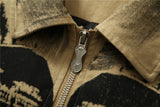 Streetwear Flexible Graffiti Patchwork Denim Jacket