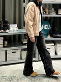 Premium Waistband Denim Wide Leg Jeans