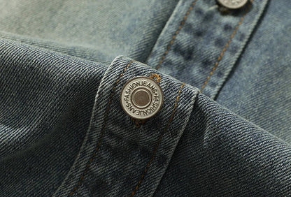 Snowflakes Heavyweight Denim Cargo Jacket