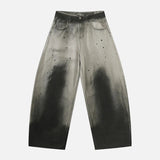 Splash Ink Gradient Color Wide Leg Jeans