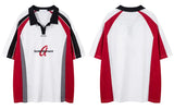 Retro Patchwork Graphic Mesh Jersey Polo Sport T-Shirt