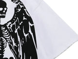 Gothic Angel Skull Skeleton Graphic Printed T-Shirt
