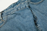 Durable Distressed Baggy Wide Leg Jeans