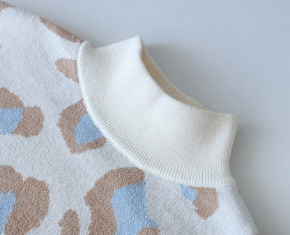 Turtleneck Leopard Women Sweater