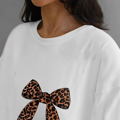 Leopard Print Bow Russian Girl T-Shirt