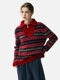 Cozy Vintage Half Zipper Casual knitwear Sweater