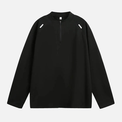 Reflective Half-Zip Sun Proof Long Sleeve T-Shirt