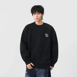 Cozy Embroidered Logo Crew Neck Sweatshirt