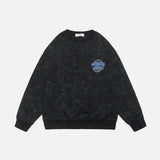 American Style Hip Hop Foam Print Sweatshirt