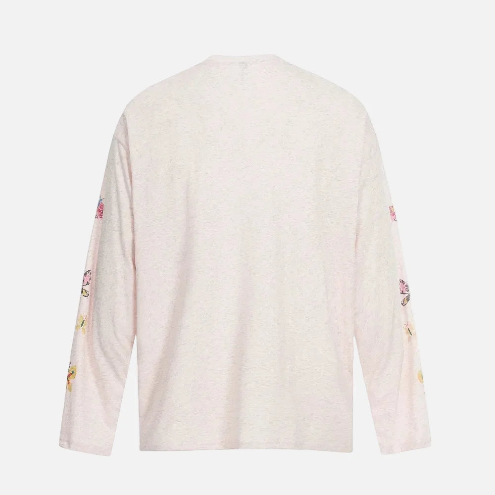 Flattering Graffiti Print Long Sleeve T-Shirt