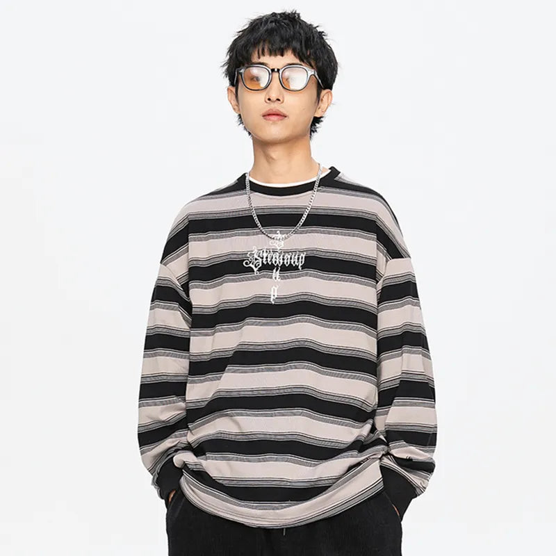 Vintage Striped Gothic Sweatshirt