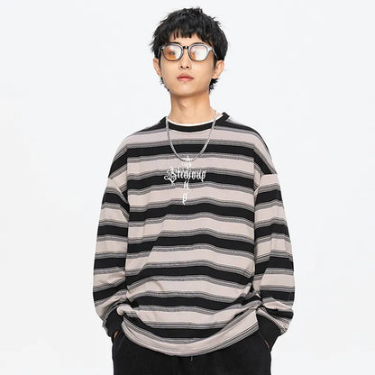 Vintage Striped Gothic Sweatshirt