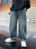 Boys Trendy Loose Fit Wide Jeans