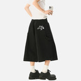 Y2K Workwear Embroidered Cargo Jorts