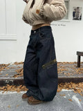 Chic Leopard Spliced Hip Hop Cargo Jeans