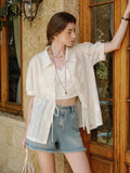 WOmen Hip Hop Chic Lace Detail Knit Cover-Up Cardigan