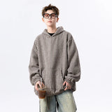 Cool Trendy Hip Hop Neutral Striped Hoodie