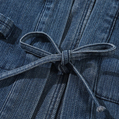 Relaxed Utility Wrap Denim Jacket