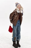 Elevated Comfort Plush Warm Winter Leather Jacket