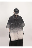 Oversized Black Tassels Denim Shirt