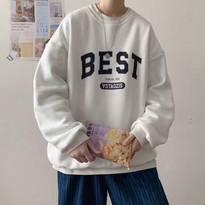"Best" Print Oversized Sweatshirt