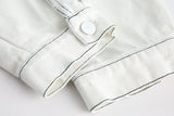 Flattering White Tie Dye Hip Hop Denim Jacket