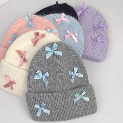 Rabbit Fur Knitted Beanie
