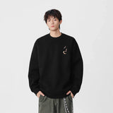 Y2K Abstract Pattern Crew Neck Sweatshirt