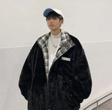 Reversible Warm Double Wool Faux Fur Jacket