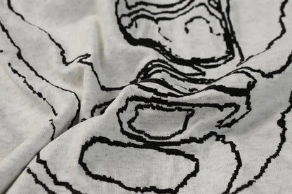 Faded Face Embroidery T-shirt