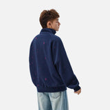 Streetwear Hip Hop Loose Half Zipper Sweatshirt
