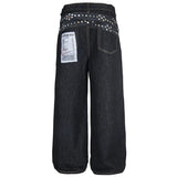 Vintage Graphic Baggy Blue Jeans