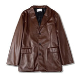 Men Youthful Grunge Moto PU Leather Jacket